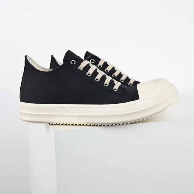 Black Beige Canvas Upper Platform Sole Lifestyle Sneakers 3