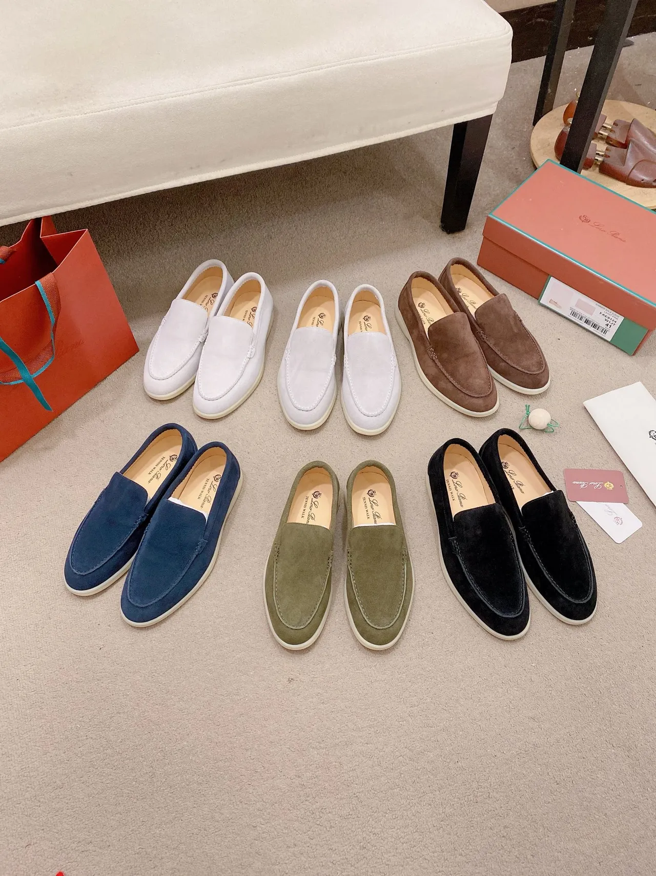 Black Beige Suede Upper Slip-On Loafer 2