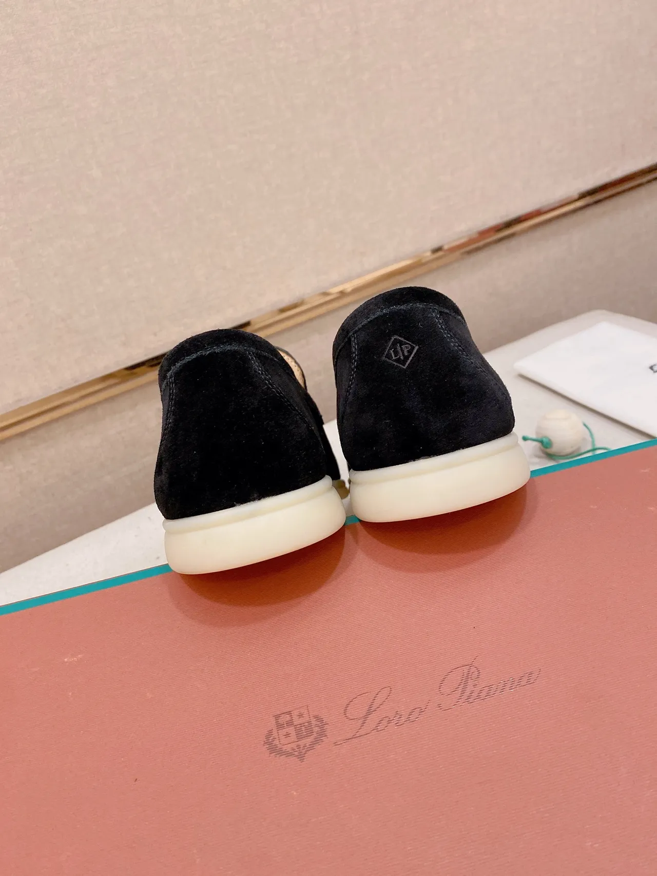 Black Beige Suede Upper Slip-On Loafer 4