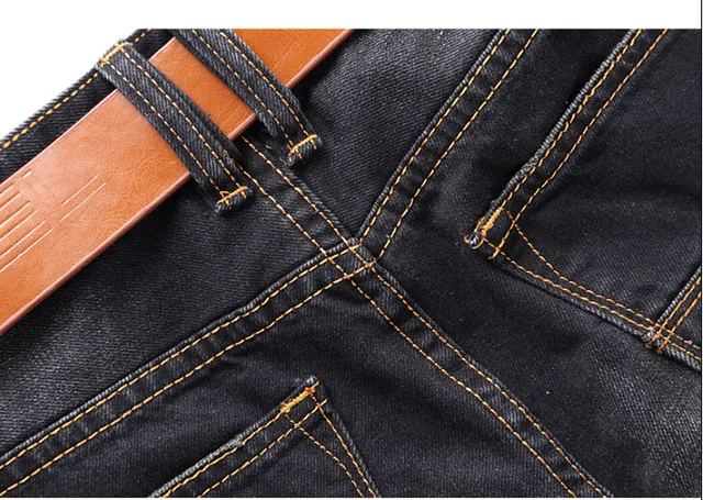 Black Brown Dark Washed Distressed Jeans 7