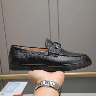 黑色棕色磨砂皮革便士带乐福鞋