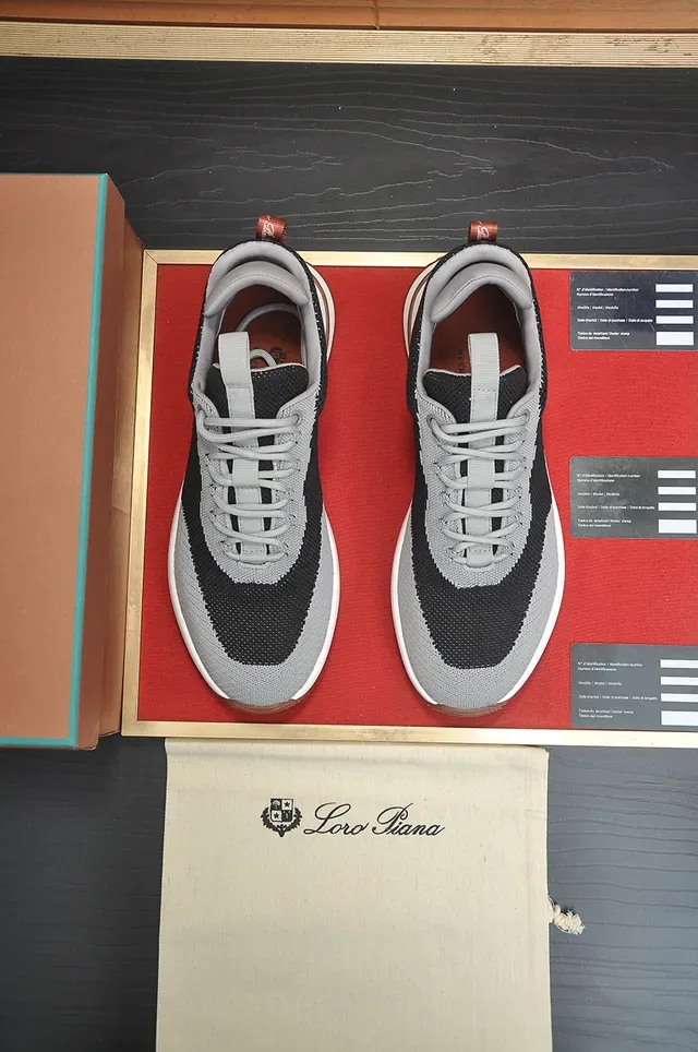 Black Gray Knit Upper Sculpted White Midsole Sneakers 5