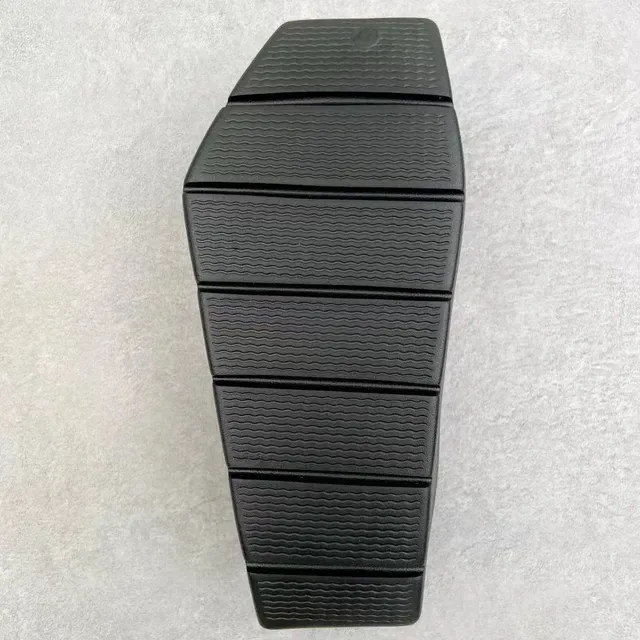 Black Molded Monochrome Sole Textured Outsole Sneakers 3