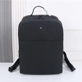 Black Pebbled Texture Structured Silhouette Backpack