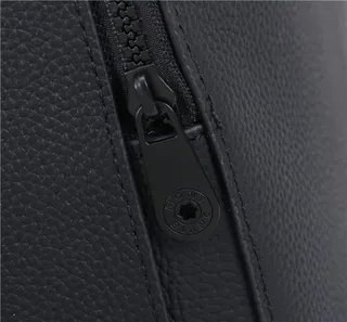 Black Pebbled Texture Structured Silhouette Backpack 4