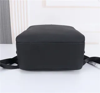 Black Pebbled Texture Structured Silhouette Backpack 5