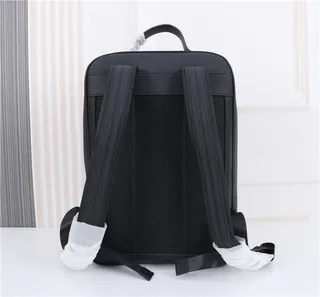 Black Pebbled Texture Structured Silhouette Backpack 6