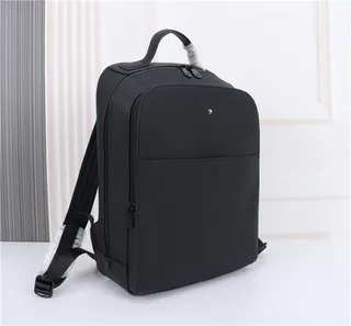 Black Pebbled Texture Structured Silhouette Backpack 7