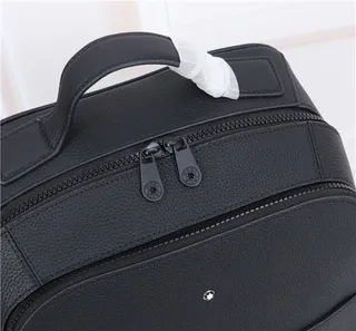Black Pebbled Texture Structured Silhouette Backpack 8