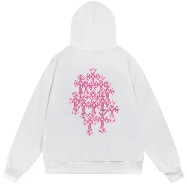Black Pink Full-Zip Oversized Fit Hoodie 3