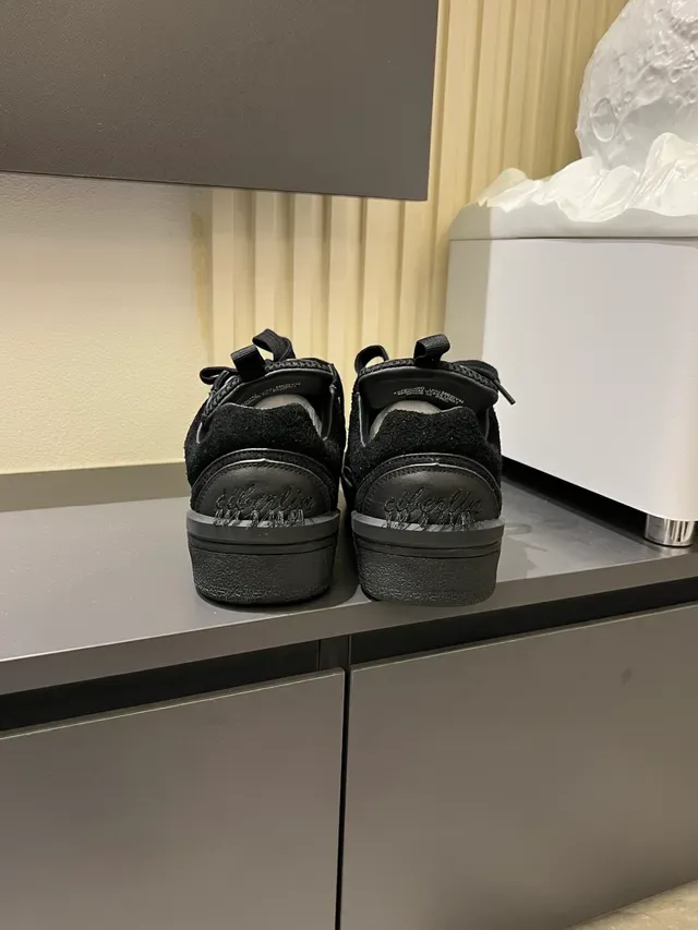 Black Suede and Mesh Strap Detail Lifestyle Sneakers 2