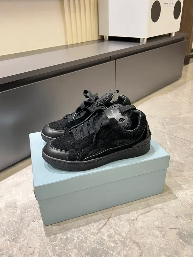 Black Suede and Mesh Strap Detail Lifestyle Sneakers 5