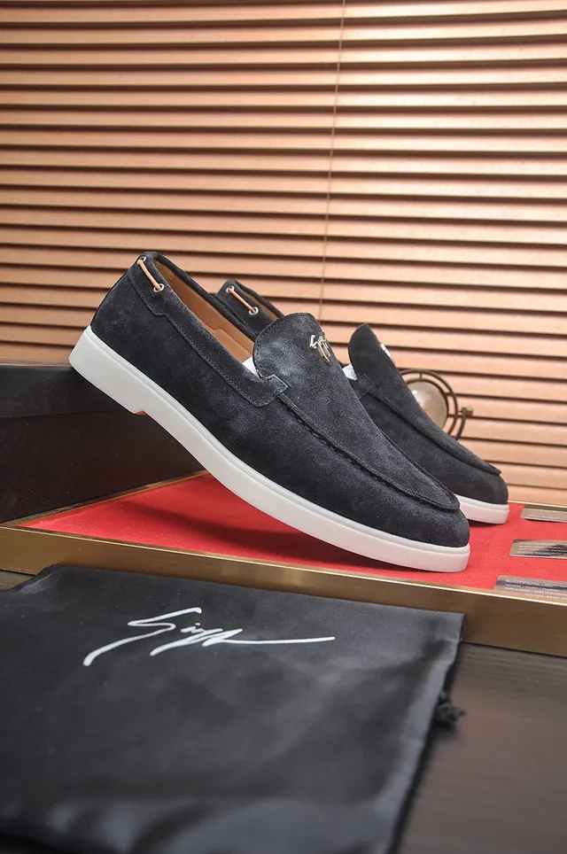 Black White Suede Upper Contrast Sole Loafer 3