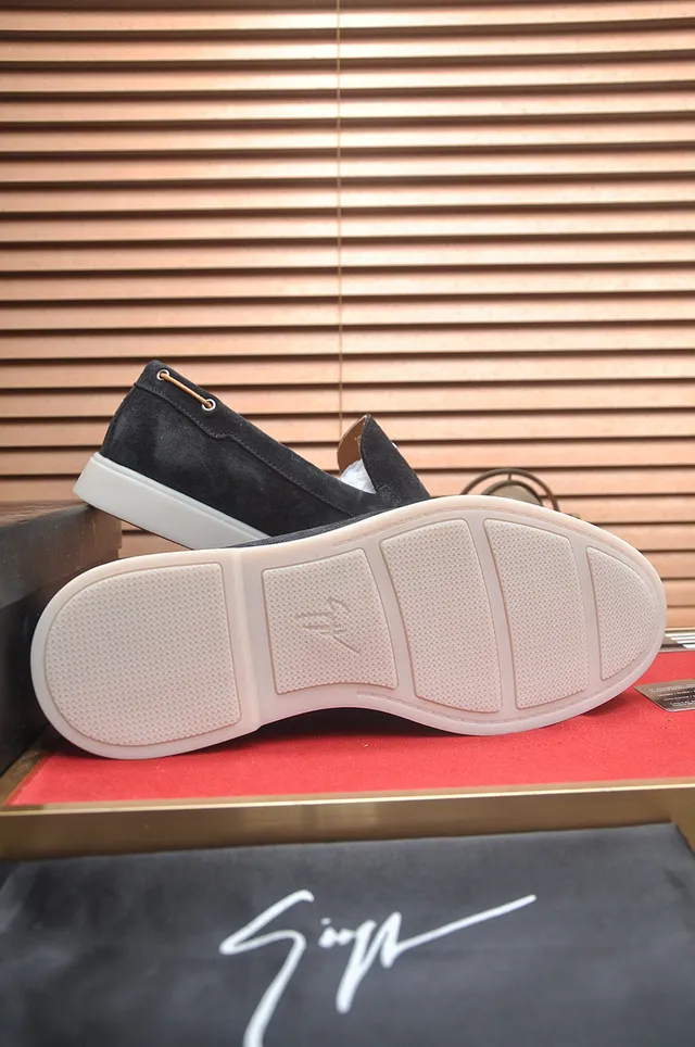 Black White Suede Upper Contrast Sole Loafer 7