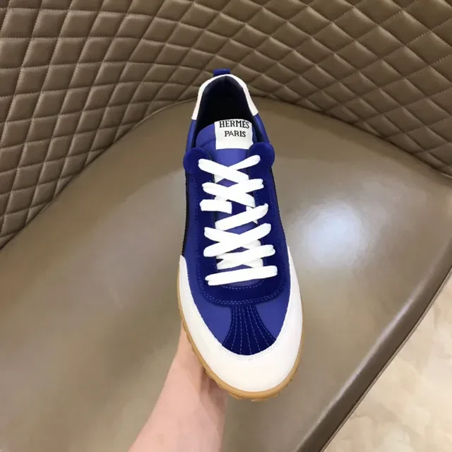 Blue and White Suede Lifestyle Sneaker 2