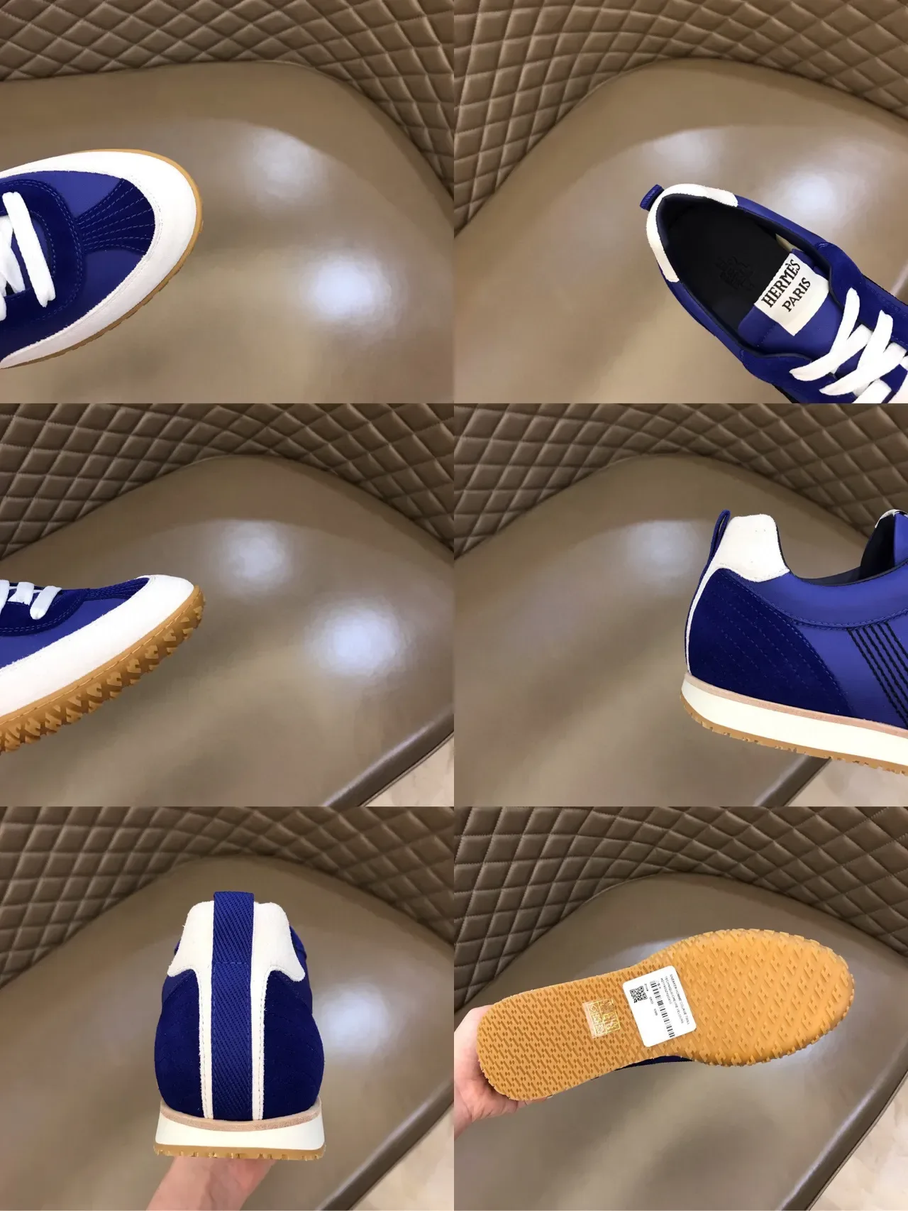 Blue and White Suede Lifestyle Sneaker 3