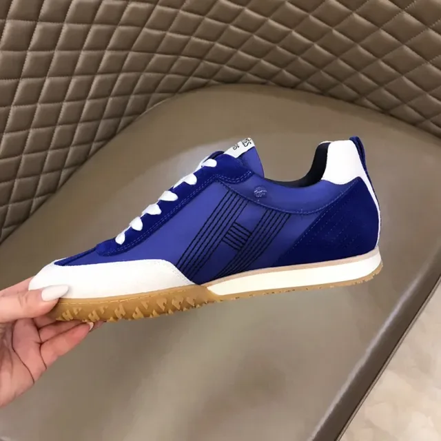 Blue and White Suede Lifestyle Sneaker 4