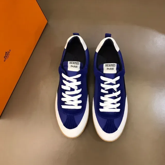 Blue and White Suede Lifestyle Sneaker 5