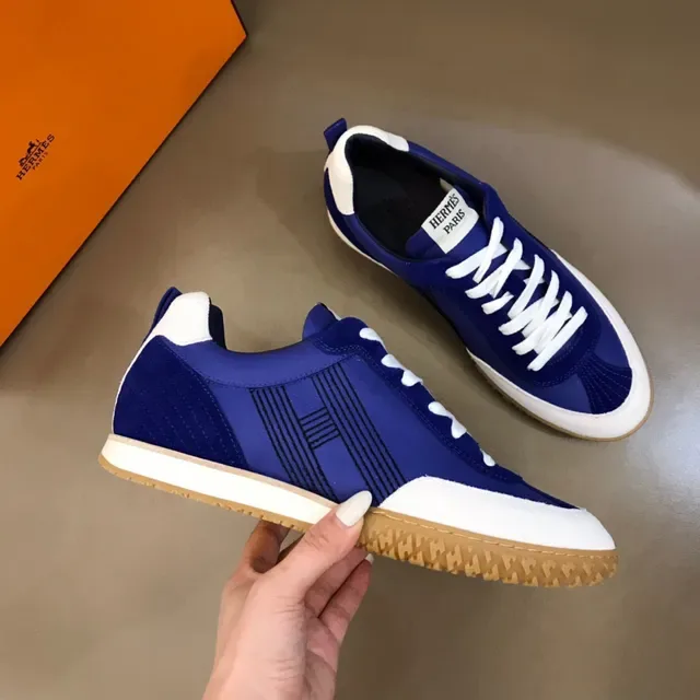 Blue and White Suede Lifestyle Sneaker 7