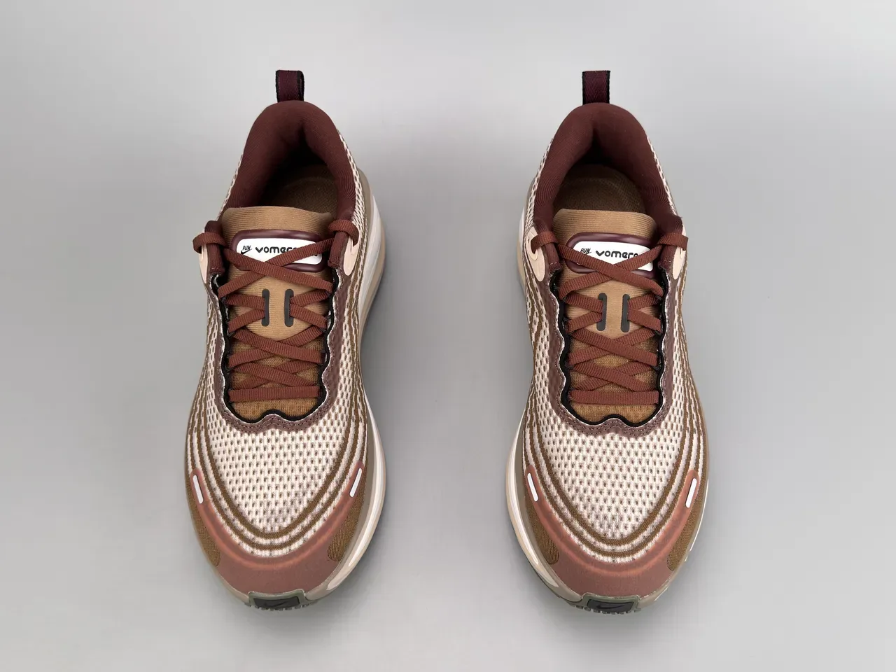 Brown and Beige Wave-Knit Low-Top Lifestyle Sneaker 9