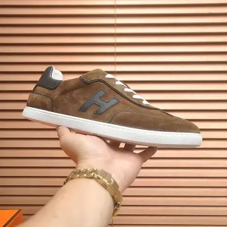 Brown Black Suede Upper Contrasting Logo And Heel Tab Lifestyle Sneakers
