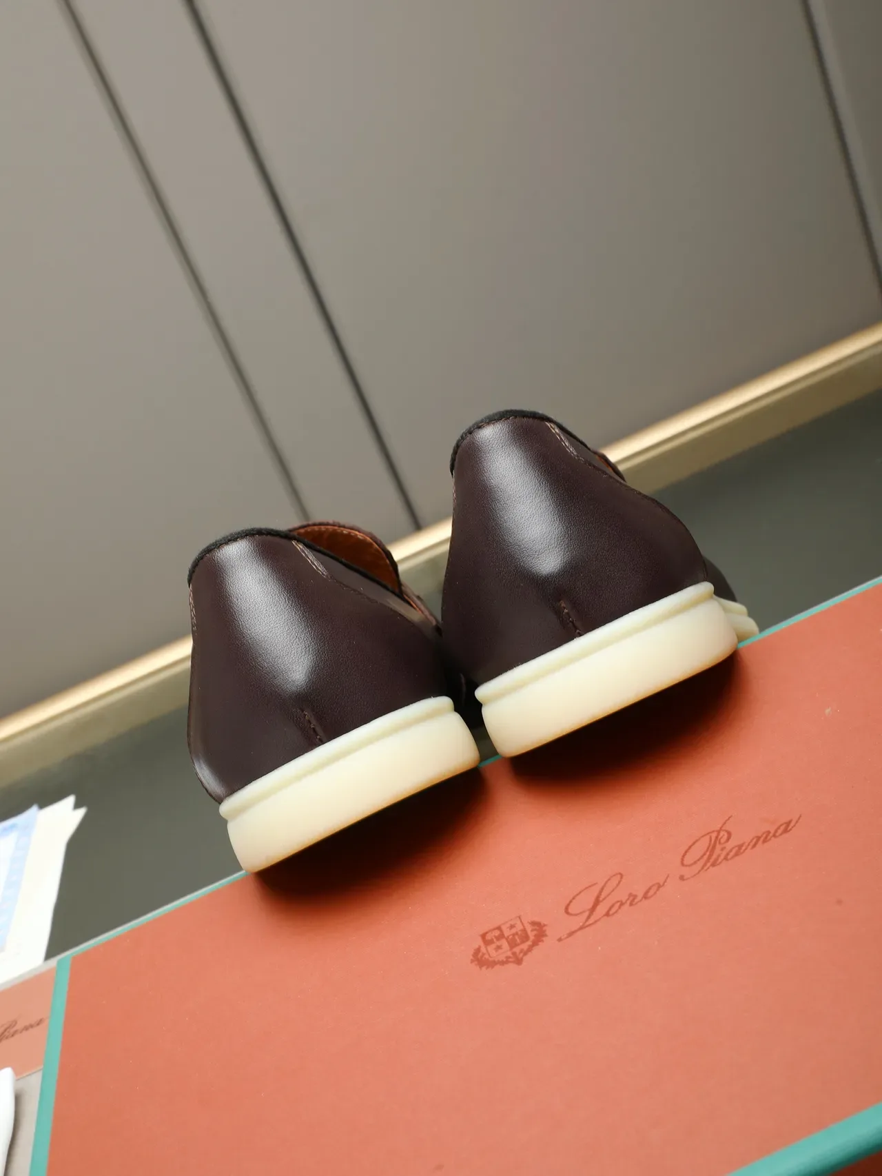 Brown Leather Horsebit Buckle Loafer 4