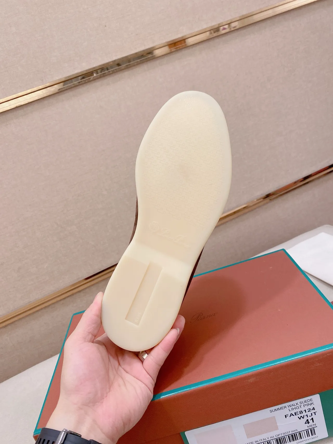 Brown White Suede Upper Moc-Toe Stitching Loafer 3