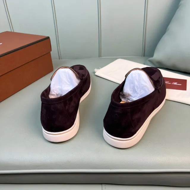 Burgundy Beige Suede Upper Moc-Toe Stitching Loafer 2