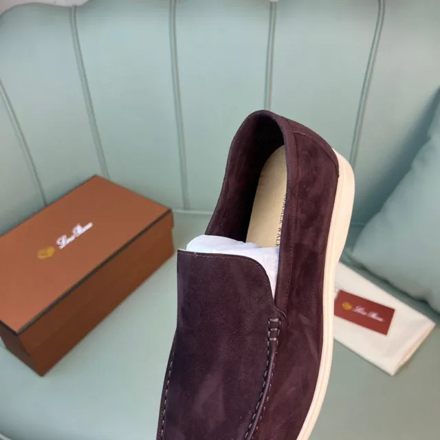 Burgundy Beige Suede Upper Moc-Toe Stitching Loafer 3