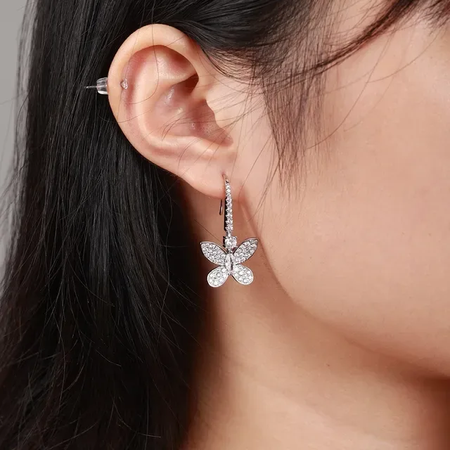 Butterfly Pavé Crystal Marquise Drop Earrings 6
