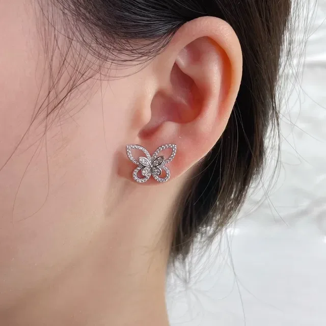 Butterfly Pavé Crystal Openwork Stud Earrings 9