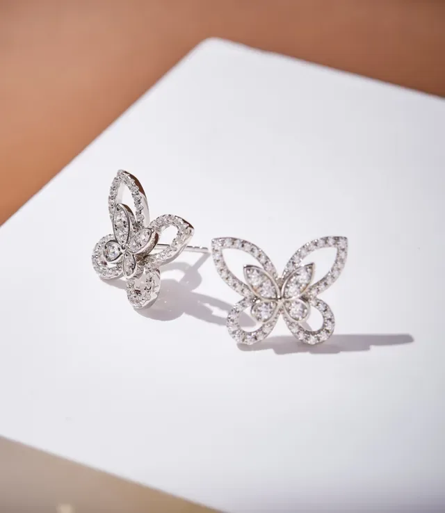 Butterfly Pavé Crystal Stud Earrings 6