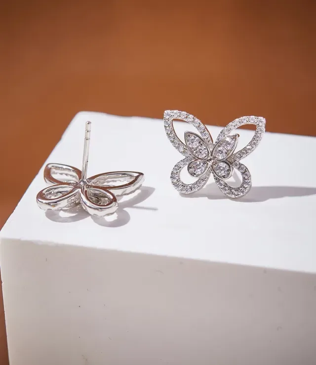 Butterfly Pavé Crystal Stud Earrings 7