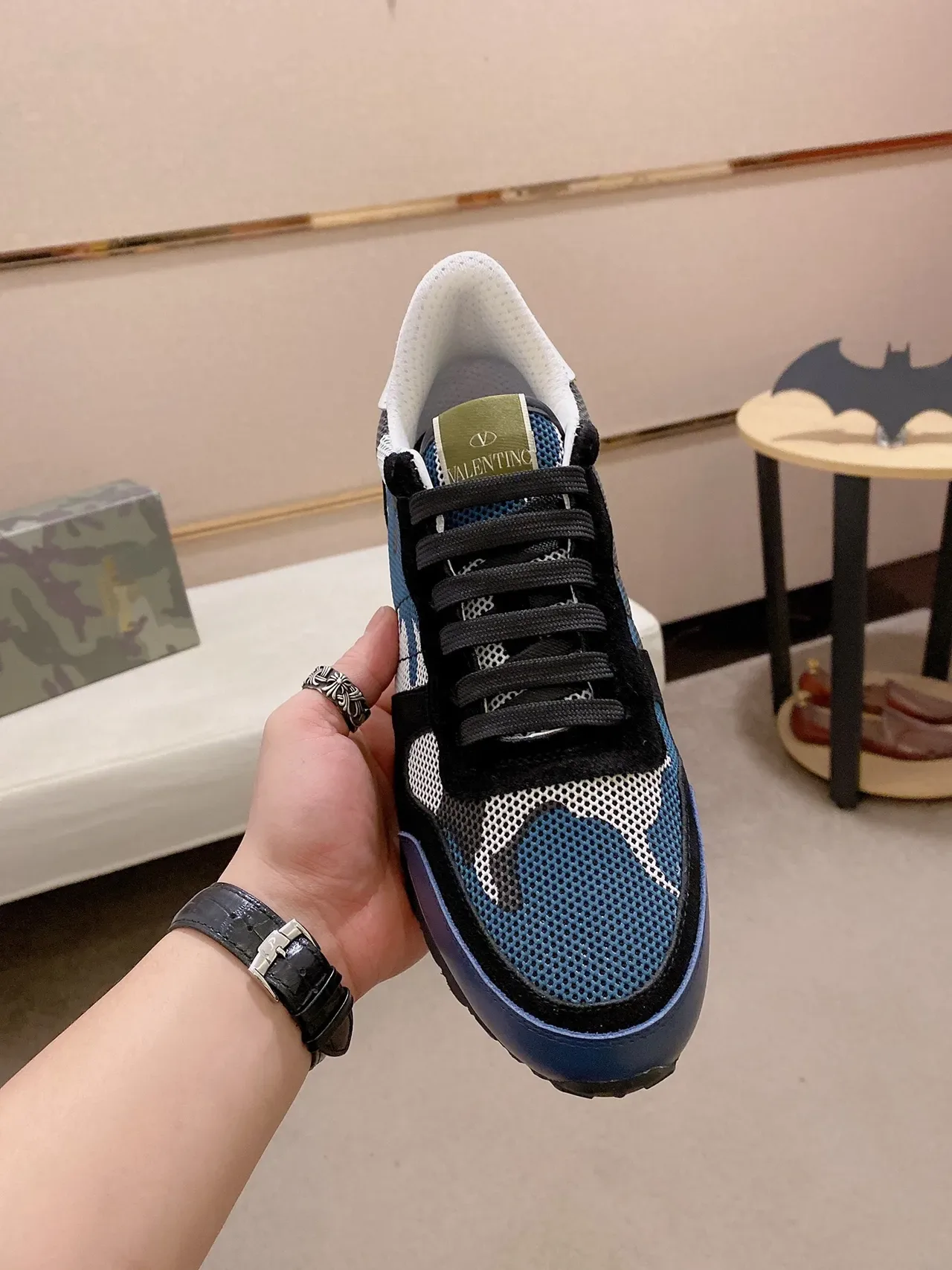 Camouflage Mesh and Suede Low-Top Lifestyle Sneaker 5