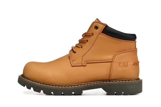 CAT Tan Leather Lace-Up Work Boots 2