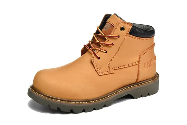 CAT Tan Leather Lace-Up Work Boots 3