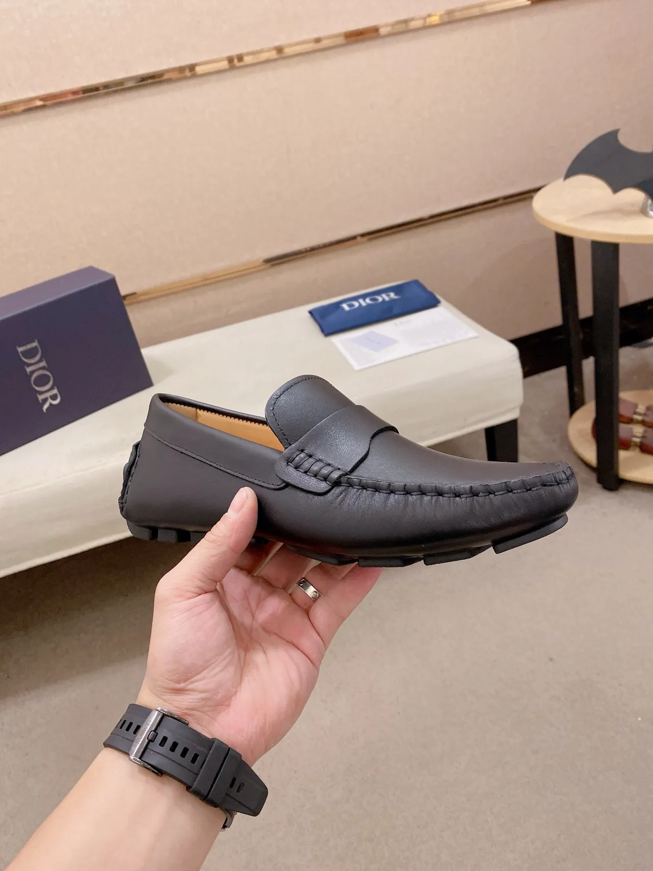 Charcoal Gray Penny Strap Loafer 5