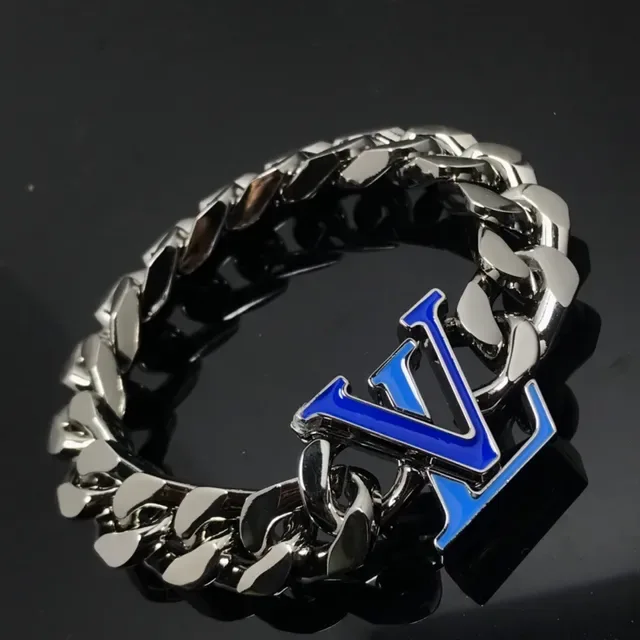 Chunky Curb Chain Enamel Logo Bracelet 3