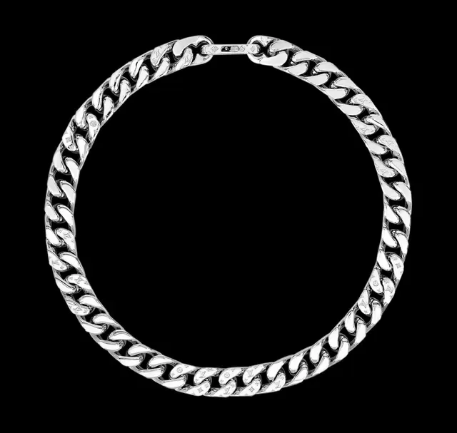 Chunky Curb-Link Silver-Tone Necklace 2