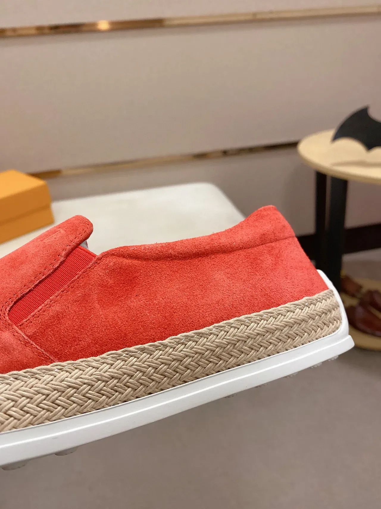 Coral Suede Slip-On Espadrille Boat Shoe 4
