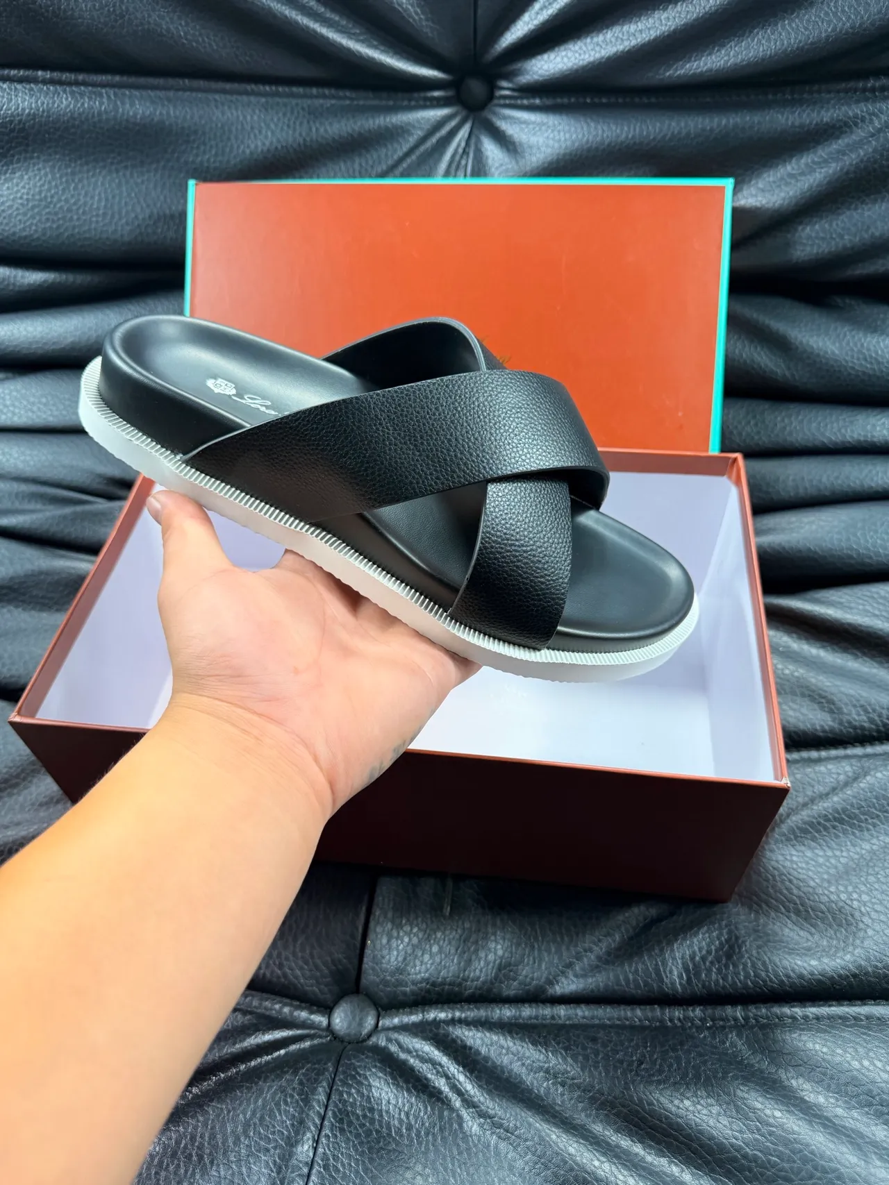 Crisscross Strap Flat Platform Slippers 12