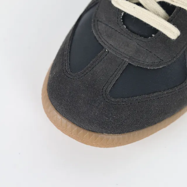Dark Navy and Beige Suede-Leather Panel Lifestyle Sneakers 5