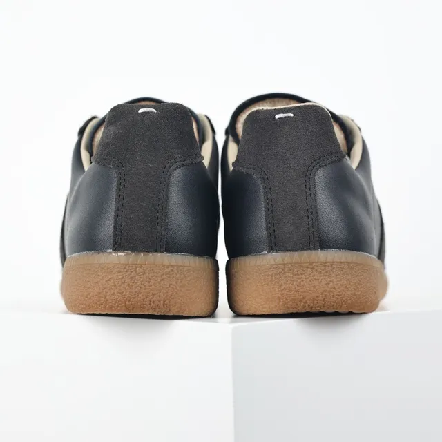 Dark Navy and Beige Suede-Leather Panel Lifestyle Sneakers 8