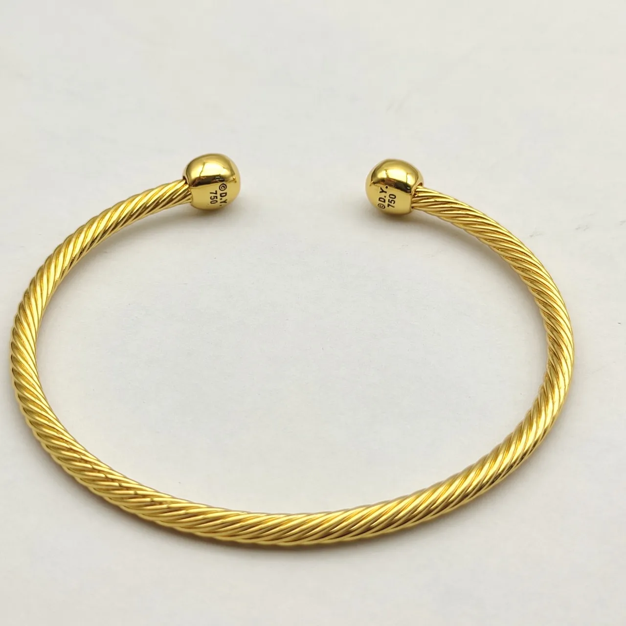David Yurman Cable Classics Ruby Twisted Cable Open Cuff Bracelet 6