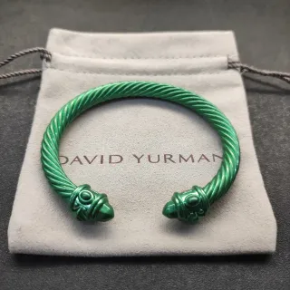 سوار David Yurman Cable Classics Serpent أخضر Twisted Head Terminals