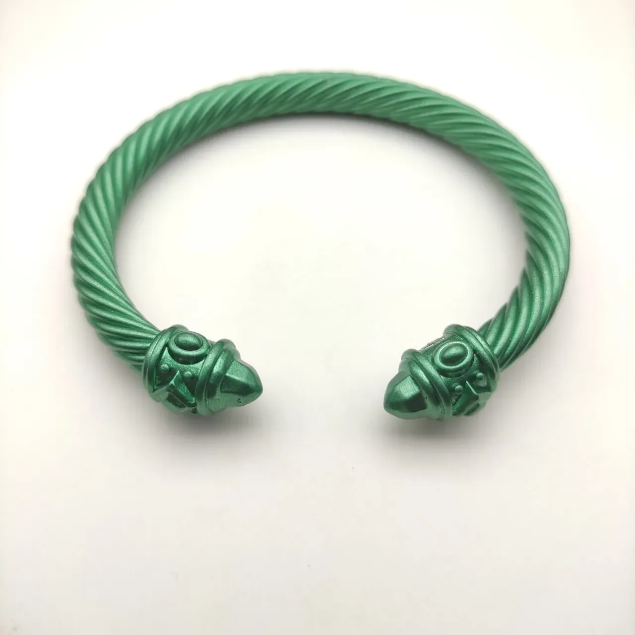 David Yurman Cable Classics Serpent Green Twisted Head Terminals Bracelet 4