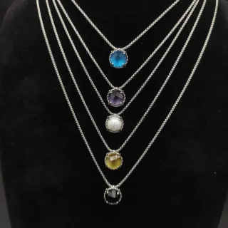 David Yurman Cable Collectibles Collier Pierre Bleue Facetée