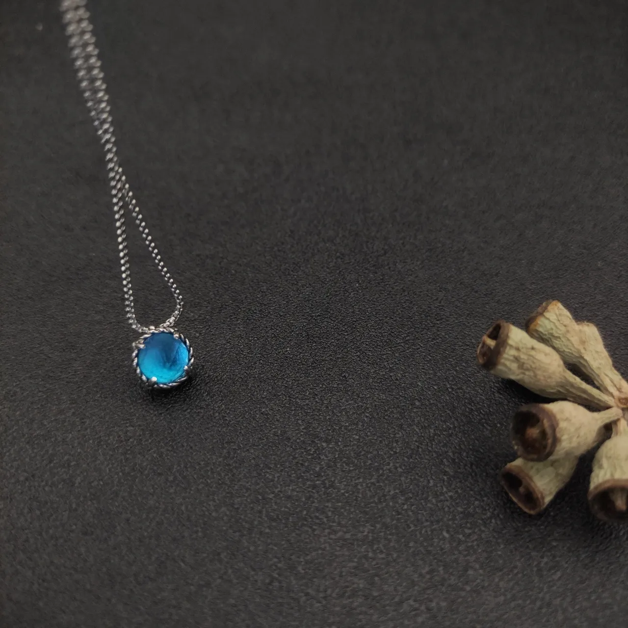 David Yurman Cable Collectibles Faceted Blue Stone Necklace 6