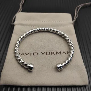 David Yurman Cable Collection Pulseira de Prata Trançada