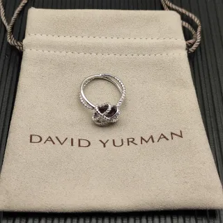 David Yurman Cable প্রেমের নট বেগুনি রত্নের আংটি